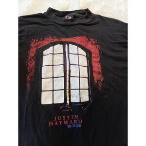 Justin Hayward 98 Tour Black T-Shirt Large Giant